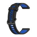 For Samsung Galaxy Watch 4 Classic 46mm 20mm Vertical Pattern Two-Color Silicone Watch Band. 