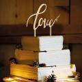 Wooden Cake Topper Love Mr&Mrs Letters Cake Wedding Toppers Engagement Cake Decoration Supplies. 