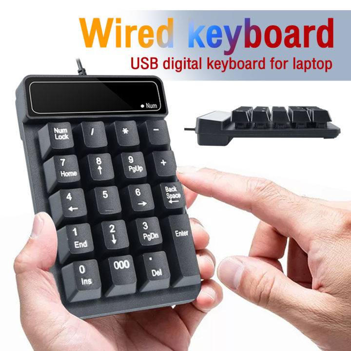 Numeric Keypad Usb Wire Mini Number Keyboard Keycap For Lap Desk Pc ...