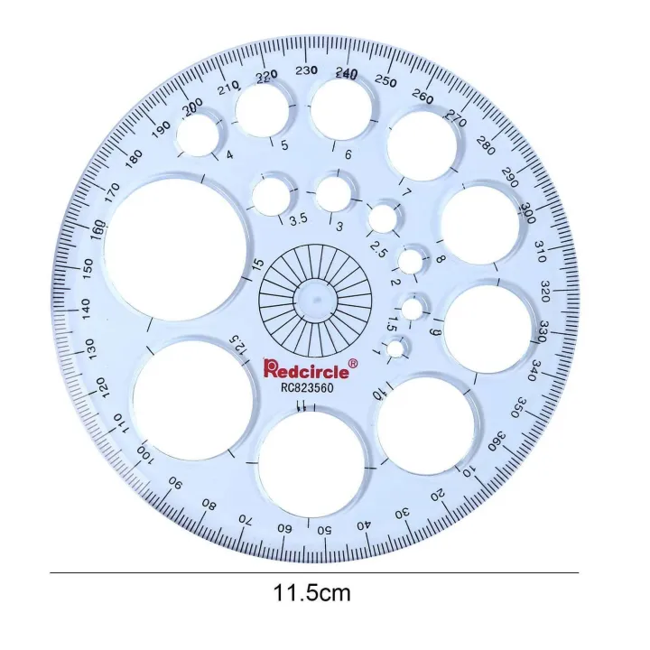 Measurer Ruler Shape Multifunction Template Plastic Measuring Ruler Circles Shape Geometric ...