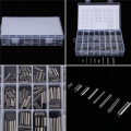 JINMY 840Pcs Stainless Steel Slotted Spring Pin Assortment Kit, Split Spring Dowel Tension Roll Pins with Box. 