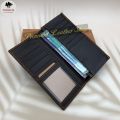 Full Leather Wallet Men Long Wallet Cow Leather Purse Man Dompet Lelaki Kulit Panjang. 
