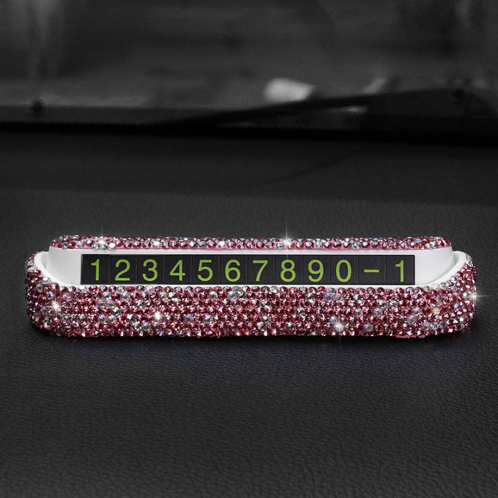 【car Pink Crystal Car Steering Wheel for Girls Car Accessories Bling Rhinestone Car Interior