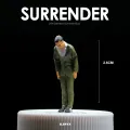 FEELLAB 1:64 Defeat Surrender Book Officer Soldiers Bow Male Miniature Doll Model Mini Sand Table Villain Garage Kits Ornaments. 