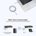 2X USB TO Type C Console Configuration Cable Type C to RJ45 Serial Router Debugging Cable. 