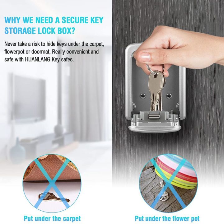 Key%20Lock%20Box%20Wall%20Mounted%204%20Digit%20Combination%20Lock%20Box%20for%20House%20Key%20Weatherproof%20Security%20Key%20Storage%20Lock%20Box%20Silver%20-%20Image%208
