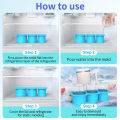 1PC Ice Grid Mold Silicone Ice Cube Maker With Lid For Making 3 Hollow Cylinder MLK. 