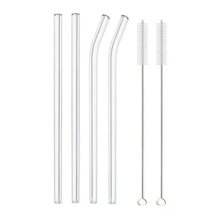 Glass Straws mix 6 pcs pack