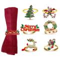 Christmas Napkin Rings of Set 12, Delicate Table Decors for Christmas Holiday Wedding Banquet Birthday Daily Table Deco. 