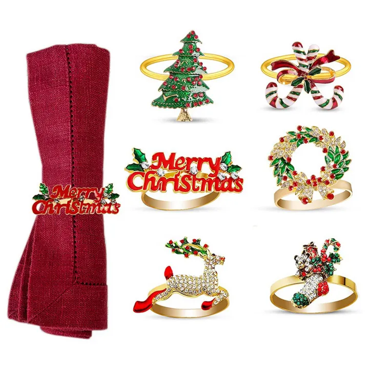 Christmas%20Napkin%20Rings%20of%20Set%2012,%20Delicate%20Table%20Decors%20for%20Christmas%20Holiday%20Wedding%20Banquet%20Birthday%20Daily%20Table%20Deco%20-%20Image%204