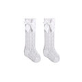 Infant Baby Girls Long Stockings Princess Solid Color Cute Bowknot Socks Spring Summer Thin Mesh Over-The-Knee Socks. 