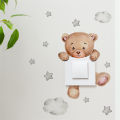 Cute Giraffe Bear Elephant Star Switch Sticker Kid Baby Bedroom Decoration Self-adhesive Home Decor Wallpaper Child Wall Decals. 