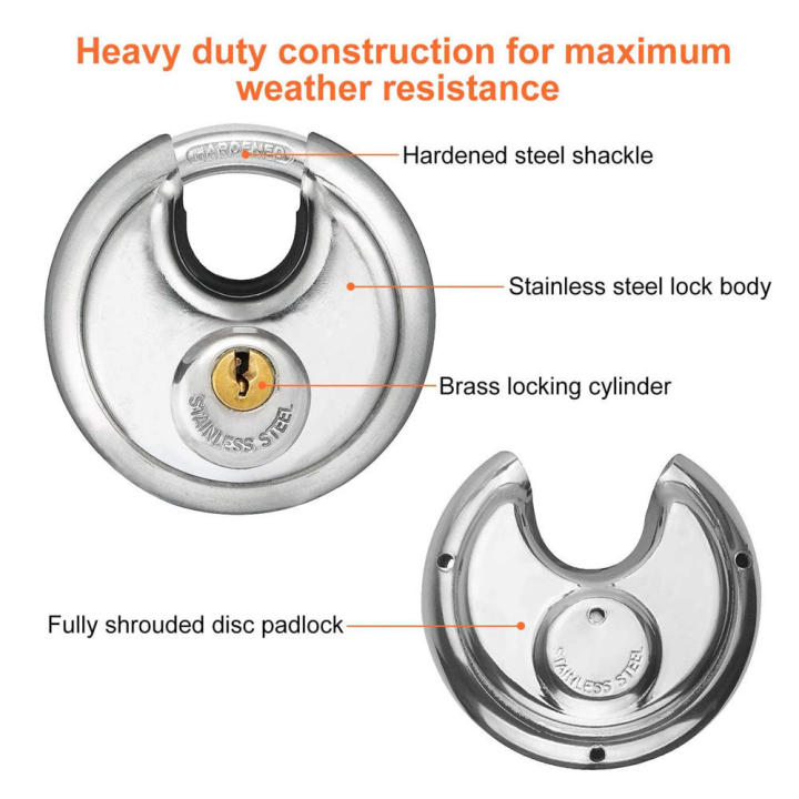Rustproof%20And%20Waterproof%2070MM%20Stainless%20Steel%20Round%20Disc%20Storage%20Pad%20Lock%20Padlock%20-%20Image%203