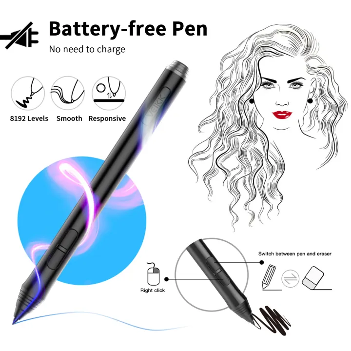 VEIKK%20A50%20Graphics%20Drawing%20ta-blet%2010%20x%206%20Inch%20Large%20Active%20Area%208%20Express%20Keys%20&%20Gesture%20Touch-Pad%208192%20Levels%20Pressure%20Art%20Graphics%20ta-blet%20with%20batt-ery-free%20Stylus%208%20Pen%20Nibs%20Compatible%20with%20Windows%20Mac%20OS%20Andr-oid%20for%20Painting%20Design%20Online%20Teaching%20-%20Image%208
