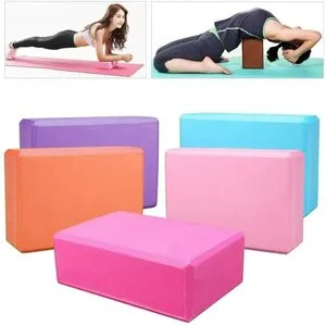 Yoga Blocks Eva Foam Brick Pilates Blocks Foam Thick Yoga Blocks Fitness Foam Block Foam Yoga Blocks Exercise Blocks Yoga Brick Props High Wedge Shape Travel Balance Beam
