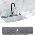 Kitchen Sink Splash Guard, Silicone Sink Faucet Mat, Sink Draining Pad Behind Faucet, Kitchen Sink Accessories,Faucet Absorbent Mat, Bathroom Faucet Water Catcher Mat For Laundry Room. 