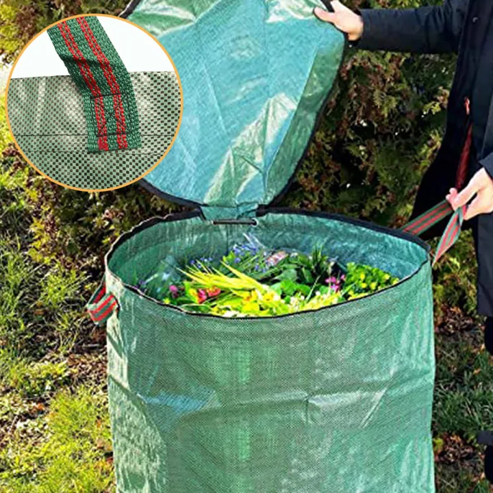 Gardening%20Bag%20Reusable%20Leaf%20Waste%20Pouch%20Plant%20Trash%20Garbage%20Container%20for%20Lawn%20Yard%20Pool%20with%20Lid,%2080%20Gallons%20-%20Image%203
