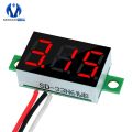 【Happy childhood memories】0.36 0.36'' 3 Wire Mini DC Panel Voltmeter Panel Mount LED Meter Tester Green Blue Red Module Board. 