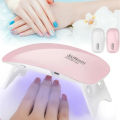 6W Mini Nail Dryer Machine Portable 6 LED UV Manicure Lamp Home Use Nail Lamp For Drying Polish Varnish With USB Cable. 