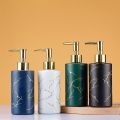 Practical Marbling Soap Dispensers 320ml Refillable Emulsion Bottle Glass Press Type Sanitizer Empty Bottle Bathroom. 