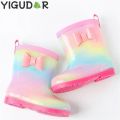 Children Rain Boots Overshoes Rubber Shoes Cartoon Boys and Girls Kids Rain Boots Water Shoes zapatos informales botas. 