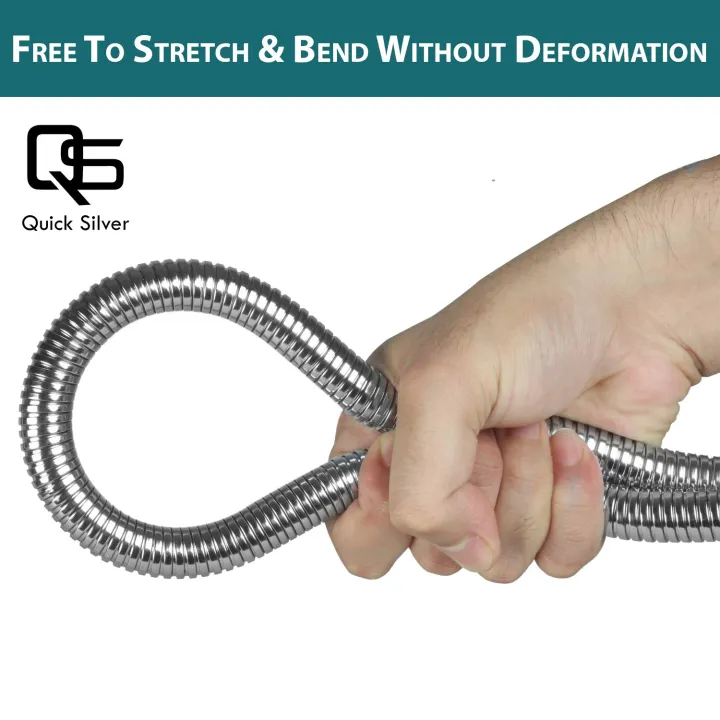 Stainless%20Steel%20Flexible%20Shower%20Tube%20Tube%20Pipe%20for%20Hand%20Shower%20Bidet%20Shower%20Hose%20Health%20Faucet%20Chrome%20Finish,%201%20Meter%20bathroom%20hose%20-%20Image%204