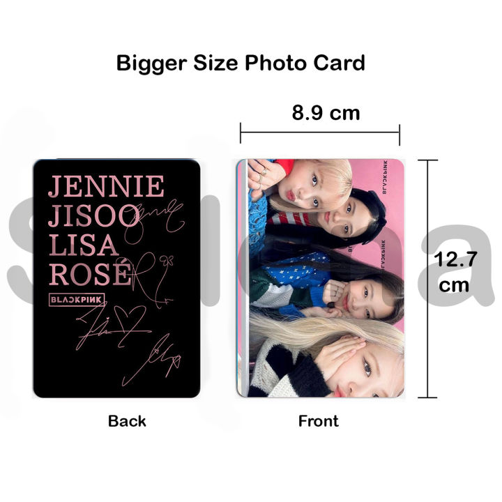 BLACK%20PINK%205%20Pcs%2012.7cm%20x%208.9cm%20Big%20Size%20Photo%20Cards%20Double%20Side%20Printed%20%7C%20BLACK%20PINK%20Album%20Poster%20Lisa%20Jenny%20Jisoo%20Rose%20-%20Image%203