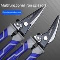 Iron Sheet Scissors Tin Sheet Metal Snip Aviation Scissor Multifunctional Metal Cutting Straight Bent Scissor Industrial Tools. 