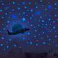 Blue Moon Stars Luminous Wall Stickers for Kids Rooms Decoration Art Fluorescent Unicorn Wall Decals Glow in the Dark Stickers. 