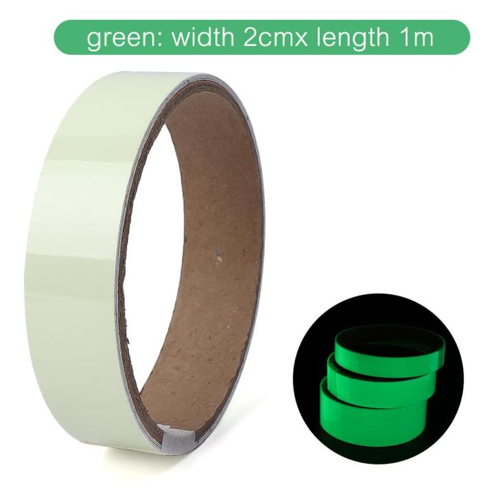 1M Self-adhesive Luminous Tape Fluorescent Glow In Dark Safety Warning Security Stationery Home Decoration DIY Tapes