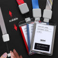 Sling ID Card Holder Hanging Rope Acrylic ID Card Holder Job Card ID IC Card Clear ID IC Card Case. 