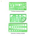 6 Pcs Architect Multi Purpose Drawing Template Set House Plan Interior Design and Furniture Drafting Tool Ruler. 