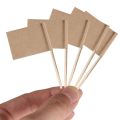 200 Pack Blank Toothpick Flags Kraft Paper Flag Picks Cheese Markers for Cupcake, Food, Fruit, Party Decorations. 