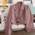 Classic Design Suit Coat Formal Business Style Women's Suit Coat Slim Fit Solid Color Cardigan Jacket for Ol Commute Women Suit Jacket. 