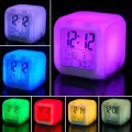 LED Digital Luminous Smart Table Electronic Colour Changing Alarm Clock Home With Temperature & Calendar Snooze Function. 