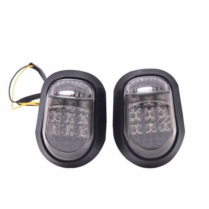 【0427motuochedengguang805】 2x Motorcycle Flush Mount Signal Indicators Blinker 9 LED Light