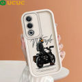 UCUC for OPPO A3 Pro 5G A3X 4G 5G Back Cover Motorcycle Rider Soft Silicone Square Ladder Phone Case. 