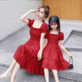 Parent-Child Dress Mother-Daughter Matching Outfit Summer Girls' Floral Dress Mother and Daughter Korean Style Loose Fashion Fried Street Fashionable Princess Dress. 