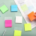 50Sheets Transparent Sticky Notes Waterproof Colorful Clear Memo Pad Posted It Self Adhesive Memo Message Reminder Office School. 