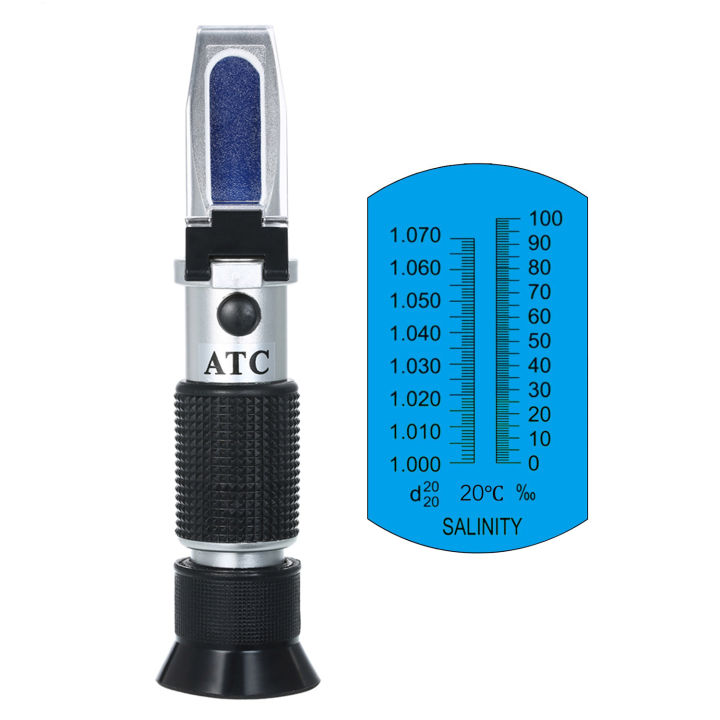 Salinity%20Refractometer%20Handheld%20Seawater%20Hydrometers%20Optical%20Salinity%20Tester%20Portable%20ATC%20Refractometer,%20Dual%20Scale:%200-100%E2%80%B0%20&%201.000-1.070%20Specific%20Gravity,%20Saltwater%20Tester%20for%20Aquarium,%20Seawater,%20Pool,%20Fish%20Tank%20-%20Image%207