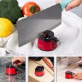 Knife Sharpener - Red Knife Sharpener - Red Knife Sharpener Sharpening Tool Easy And Safe To Sharpens Kitchen Chef Knives Damascus Knives Sharpener Suction. 