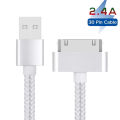 1m 2m 3m Braided USB Data Charger Cable for iPhone 4S 4 S 3GS iPad 1 2 3 iPod Nano iTouch Fast Charging Data Sync Cable Cord. 