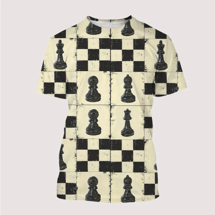 Chess%20Board%20Black-and-white%203d%20Print%20T-shirt%20Child%20Fashion%20Oversized%20T-shirts%20Harajuku%20Short%20Sleeve%20Tops%20Tees%20Tshirt%20Clothes%20-%20Image%203