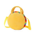 Round 10 Face Emotion Boy Girls Kids Handbag Shoulder Bag Lovely Crossbody Bag yellow 9. 