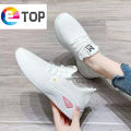 【ETOP】Walking Little White Women's Shoes Canvas Shoes Children's Spring New Leisure Sports. 