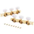 Classical Guitar Tuner Tuning Keys Pegs Machine Heads Complete Set Chrome. 