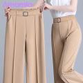 Lady Slacks Full Length ple Casual Loose Long Office Pants. 