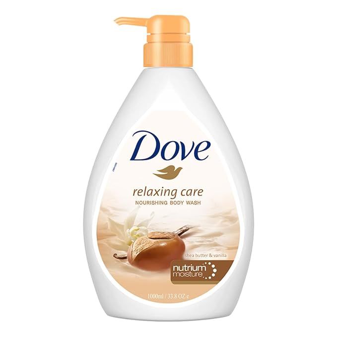 Dove Relaxing Shea Butter Body Wash with Vanilla for Soft Skin, Soothing Scent, 1L REV