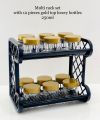 High Quality Plastic Multi Rack Set With 12 Pieces Gold Top Bottles 250ml. 