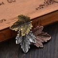 Women Vintage Maple Leaf Brooch Gold Silver Plated Brooches Pins Dance Party. 